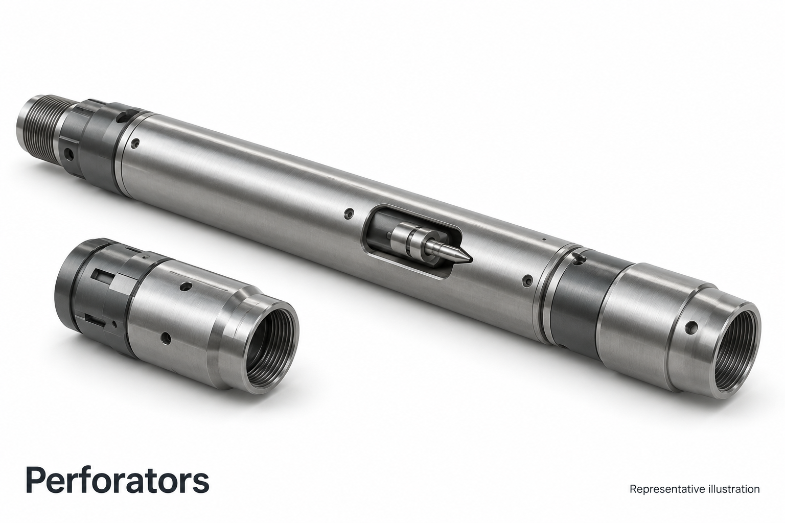 Representative mechanical tubing perforator and associated housing