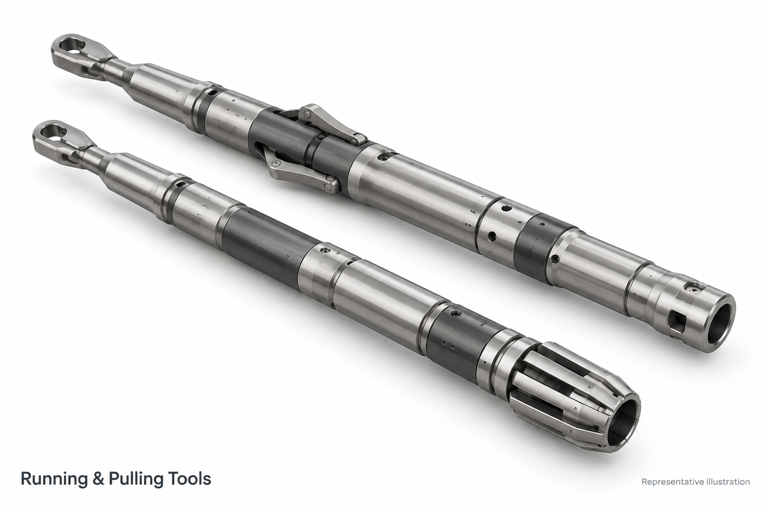 Representative slickline running and pulling tools